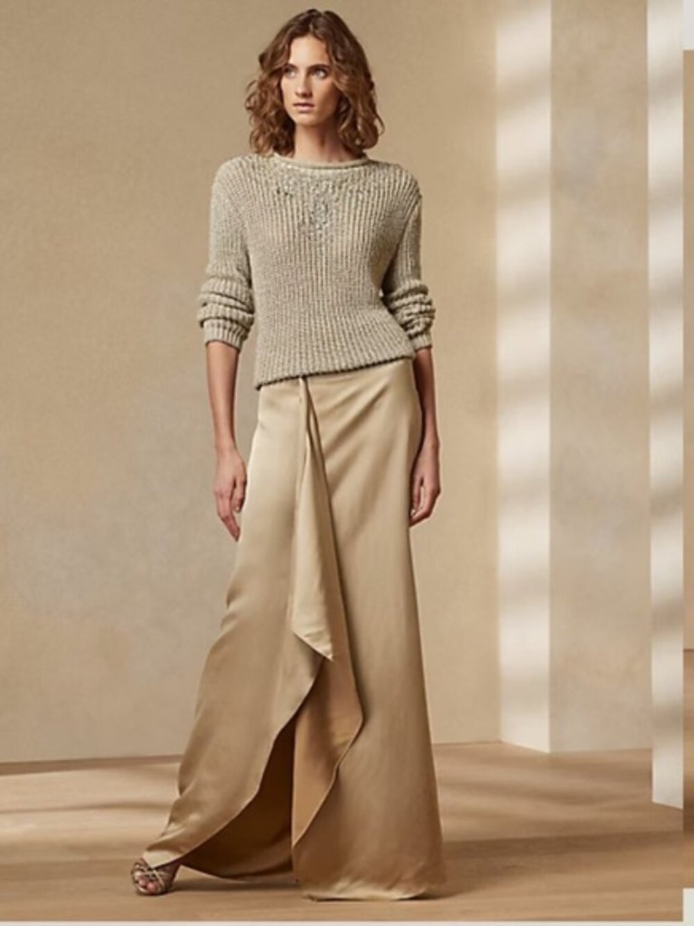 Ralph Lauren Collection Ellwood Washed Satin Skirt size 2